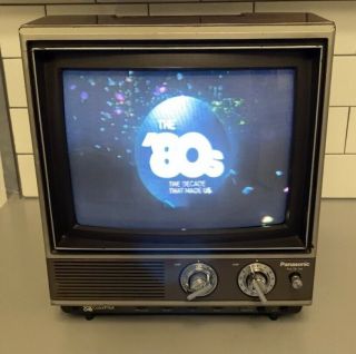 Vtg 1983 Panasonic 11” Tabletop Color Crt Tv,  Great For Retro Gaming