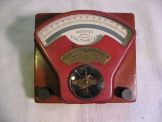 Antique Weston Direct Current Voltmeter Patented 1888