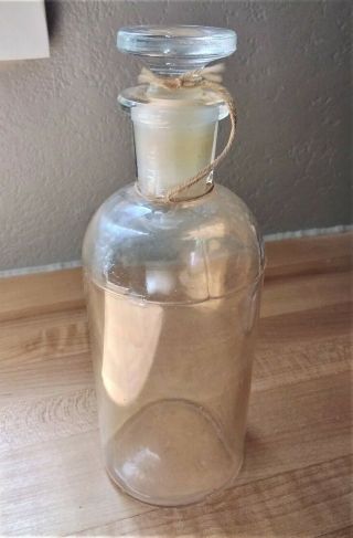 1 Antique W T Co Apothecary Jar With Ground Glass Stopper No.  7