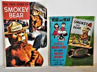The True Story Of Smokey Bear Comic Book & Read And Hear Book / Golden Record