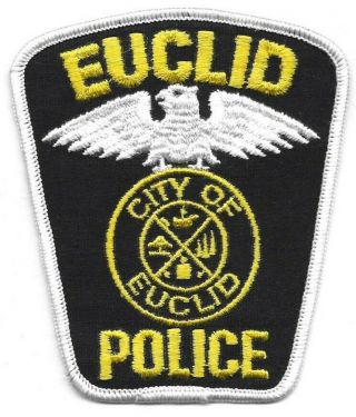 Euclid Ohio Oh Police Patch Old Rare White Border