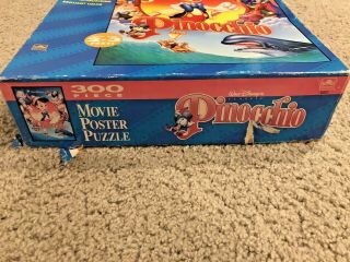 Walt Disney’s Pinocchio Classic MOVIE POSTER PUZZLE 300 PIECE Vtg Complete XL 2