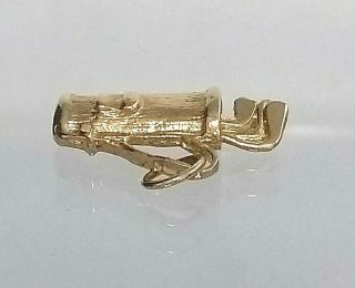 Vintage 9ct Gold Golf Bag And Clubs Charm Pendant Hallmarked