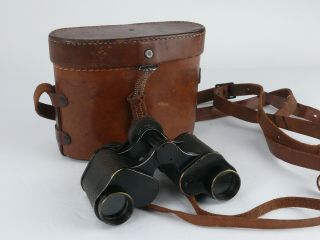 Vintage Bausch And Lomb 8x25 Binoculars.  Zeiss Prism Stereo With Strap And Case