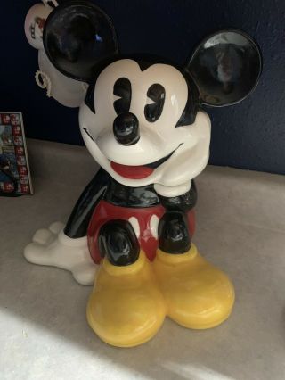 Vintage Walt Disney Mickey Mouse Cookie Jar By Treasure Craft