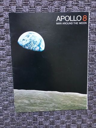 Vintage Nasa Apollo 8 Man Around The Moon Ep - 66 1968 Booklet Borman Lovell