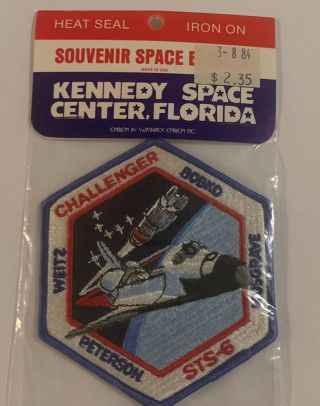 Nasa Patch Vintage Space Shuttle Challenger Sts - 6 4 " Kennedy Space Center