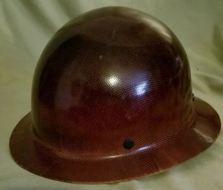 Vintage Msa Skullgard Full Brim Hard Hat Mine Safety Helmet Cap Usa