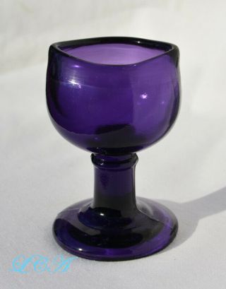 Purple Amethyst Made In England Antique Eye Wash Cup Hand Blown