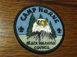 Boy Scout Patch Camp Horne Black Warrior Council