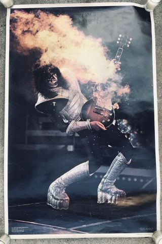 Kiss Vintage 1977 77 Alive Ii Ace Frehley Aucoin Mgt Live Poster Print