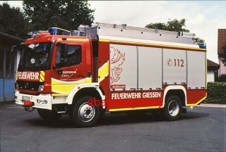 Fire Apparatus Slide,  Rescue,  Giessen / Germany,  2011 Mb 4x4 / Rosenbauer