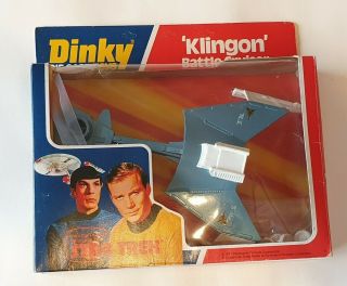 Vintage Boxed Dinky Toys Star Trek Klingon Battle Cruiser 357 Diecast Tv