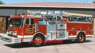 Fire Apparatus Slide,  Engine 10,  Youngstown / Pa,  1984 Spartan / E - One