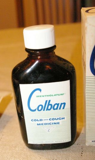 Vintage Colban Cough Syrup NOS Store Stock Full Glass Bottle Buffalo NY 2
