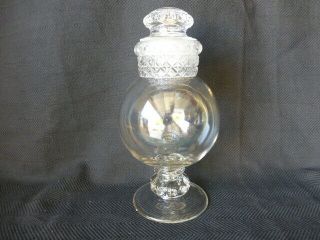 Antique Mascotte Or Dakota Early American Pattern Glass Apothecary Jar