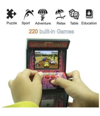 RUIER Retro Mini Arcade Game Machines with 220 Classic Handheld Video Games Tiny 2