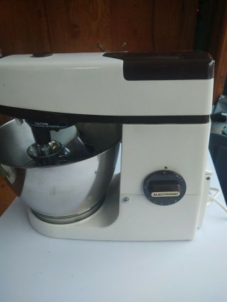 Vintage Kenwood Chef A - 702b Mixer With Bowl Dough Hook Beater Whisk
