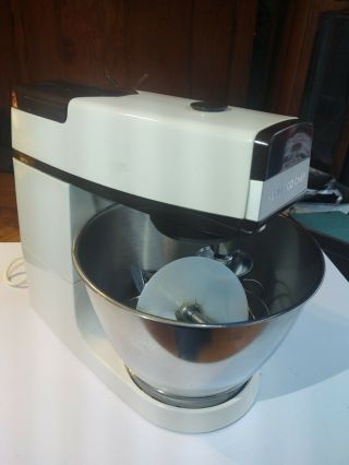 Vintage Kenwood Chef A - 702b Mixer with Bowl Dough Hook Beater Whisk 3