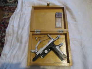 Scientific Instrument In Storage Case For Use With A Microscope Made In Ussr