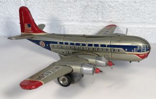 Vintage Alps Northwest Airlines Tin Friction Toy Airplane Stratocruiser Japan