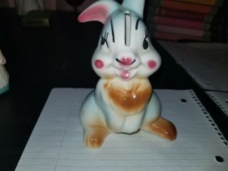 Vintage 1950s Walt Disney Thumper ceramic bank Rabbit Bambi 2