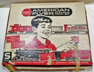 Vintage 1961 Gilbert American Flyer Train Set Pioneer Flyer 20705 & Box