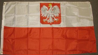 3x5 Old Poland Flag Polish Flags White Eagle Eu F154