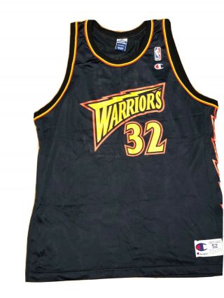 Vintage Champion Golden State Warriors Joe Smith Nba Basketball Jersey Size 52