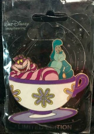Cheshire Cat Caterpillar Mad Tea Party Wdi Walt Disney Imagineering Le250 Pin