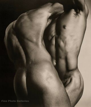 1987 Vintage Herb Ritts Male Nude Torso Butt Muscle Men Gay Int Photo Art 12x16