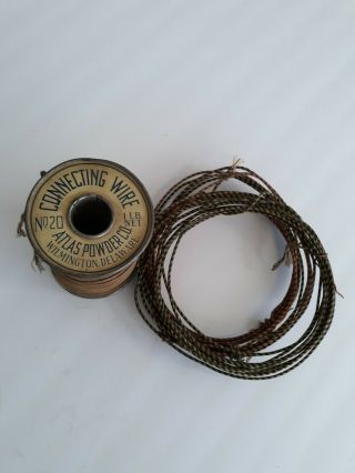 Vintage Atlas Powder Company Connecting Wire Spool Advertising