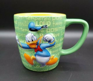 Donald Duck Mug Cup Walt Disney Theme Park Disneyland Angry Duck 3d Green