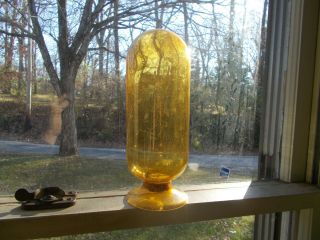 Antique Honey Amber Glass Drugstore Counter Display Bottle Medicine Specimen Jar