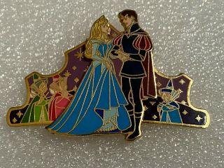 Disney Pin Sleeping Beauty Aurora Prince Phillip With Fairies 2004