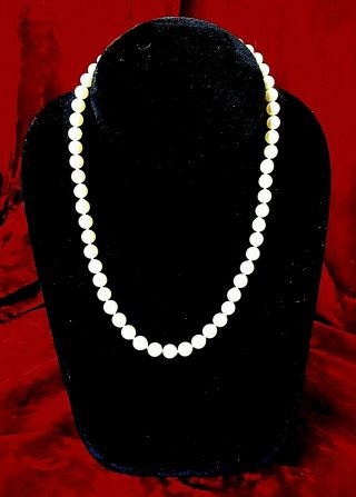 FINE VINTAGE 1950 ' S 15 IN.  PEARL AND 14 KT.  NECKLACE - HAWAII 3