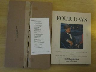 Vintage 1964 Four Days The Death Of President Kennedy Book,  Insert & Orig.  Box