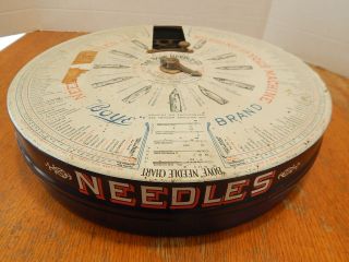 Antique Boye Brand Needles Shuttles Bobbins Store Display Case Cabinet Rotary