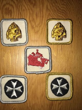 Scouts Canada Extinct Proficiency Badges 3 Silver 2 Gold Edge 3 Different