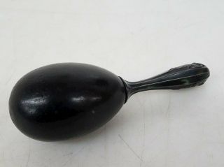 Antique La Pierre Darning Egg Sterling Silver 925 Handle Black