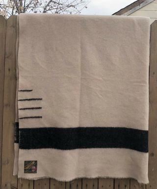 Vintage Trapper Point Blanket 3.  5 Point Wool Striped