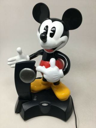 Vintage Disney Telemania Mickey Mouse Animated Talking Cordless Phone