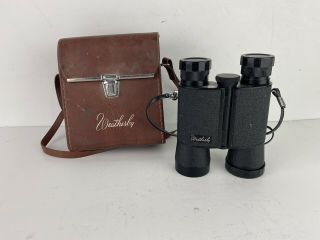 Vintage Weatherby 7x35 Binoculars W/ Case No.  5157 Field 431 Ft At 1000 Yards