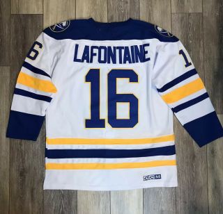 Ccm Vintage Style Pat Lafontaine Buffalo Sabres Hockey Sports Jersey 50 Large