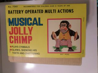 VINTAGE 1976 MUSICAL JOLLY CHIMP BATTERY OPERATED 2