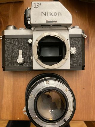 Vintage Nikon F,  FTn Photomic 35mm SLR Film Camera 50mm F/1.  4 Nikkor - S w/Tripod 3
