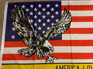 AMERICA LOVE IT OR LEAVE IT UNITED STATES PATRIOTIC USA POLYESTER FLAG 3 X 5 FT 2