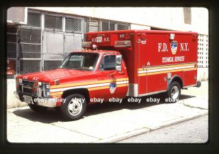 York City Tech Svcs 1988 Chevrolet Horton Ambulance Fire Apparatus Slide