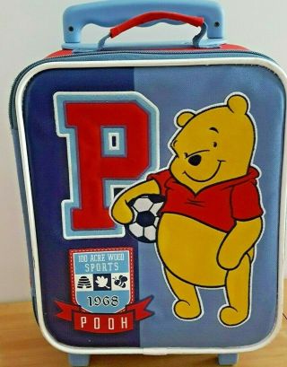 Disney Winnie The Pooh Carry - On Rolling Kids Boys Or Girls Suitcase W/ Wheels
