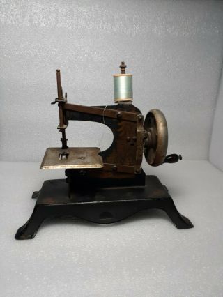 Antique Casige German Made Toy Sewing Machine Hand Crank Hansel Gretel